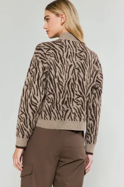 Discount Abstract Mock Neck Sweater Women Knitwear | Sweaters