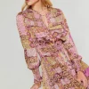 New Aida Quilted Pattern Midi Dress Women Midi Dresses