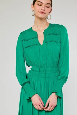 Hot Aida Smocked Midi Dress Women Midi Dresses
