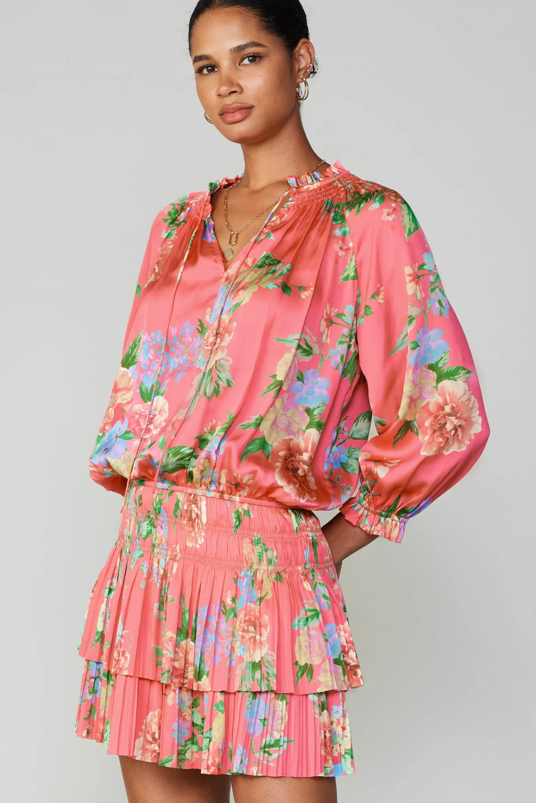 Hot Aurelie Floral Mini Dress Women Mini Dresses