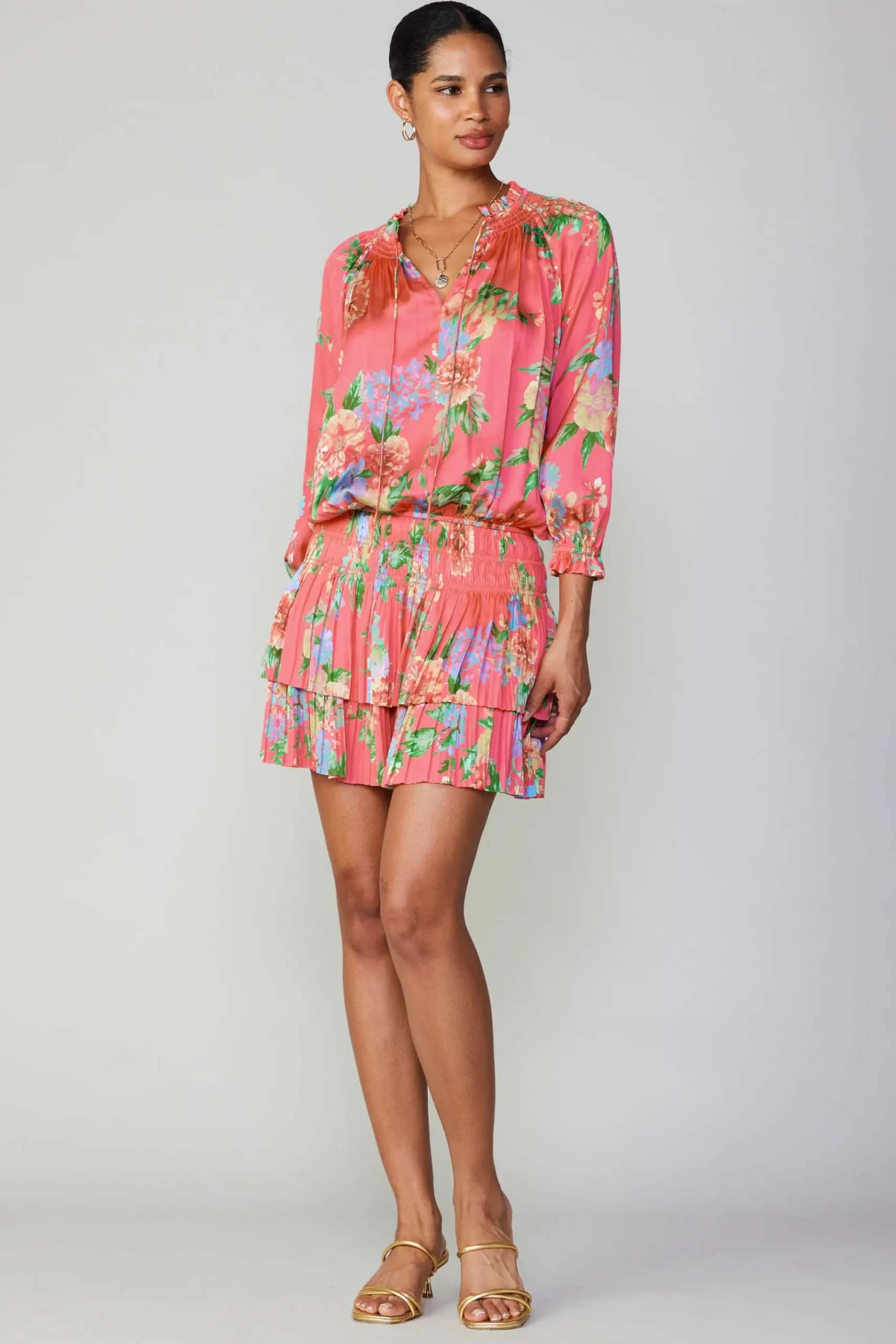 Hot Aurelie Floral Mini Dress Women Mini Dresses