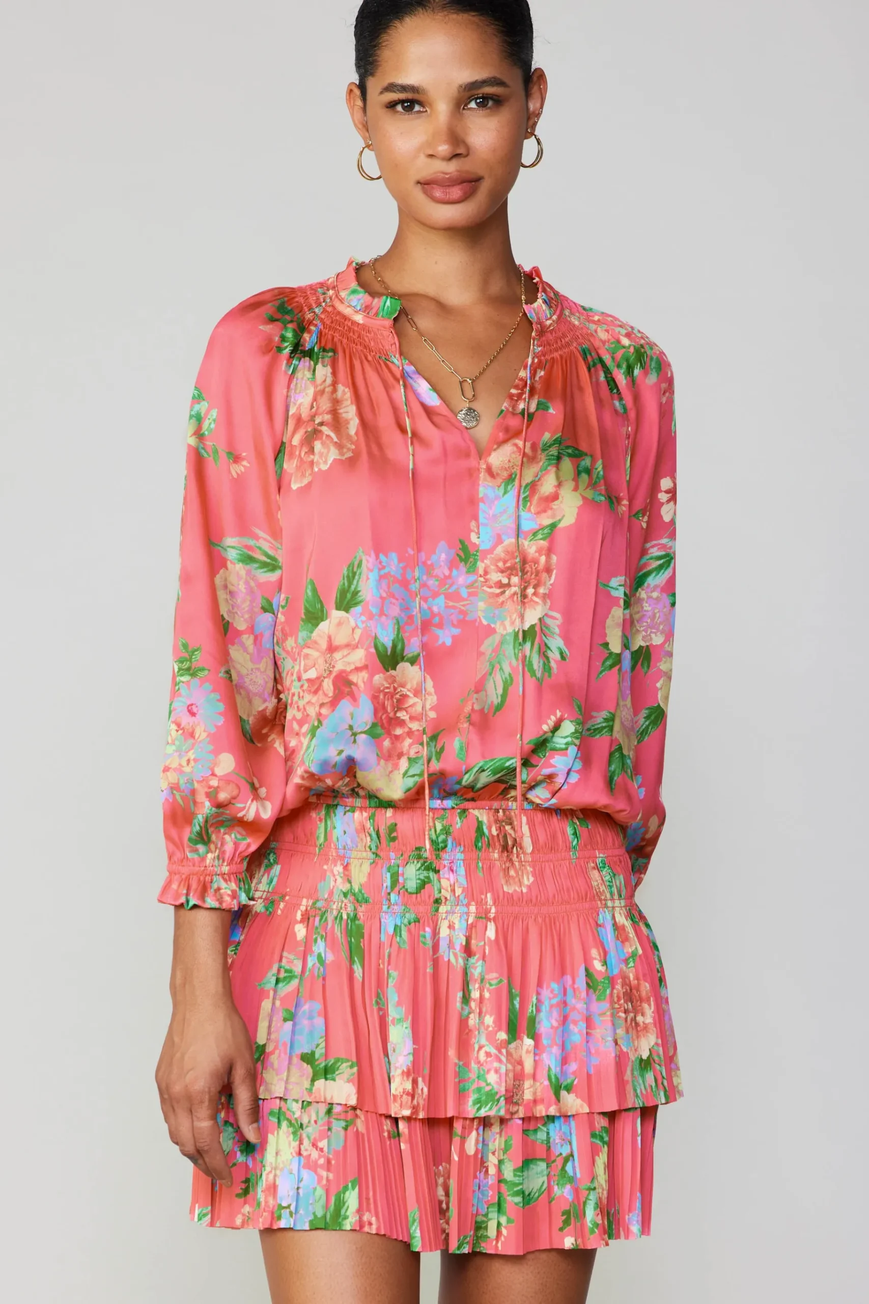Hot Aurelie Floral Mini Dress Women Mini Dresses