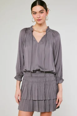 Online Aurelie Pleated Mini Dress Women Mini Dresses