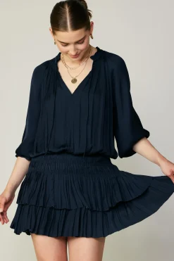 Discount Aurelie Pleated Mini Dress Women Mini Dresses