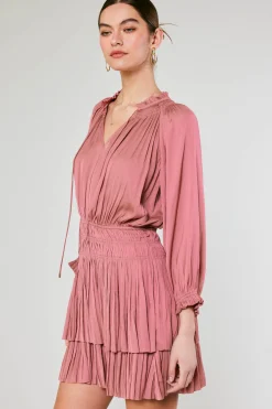 Outlet Aurelie Pleated Mini Dress Women Mini Dresses