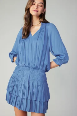 Outlet Aurelie Pleated Mini Dress Women Mini Dresses