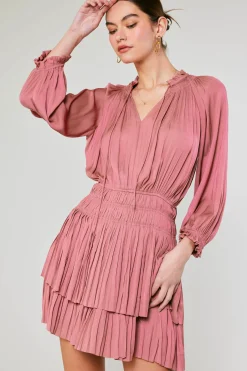 Outlet Aurelie Pleated Mini Dress Women Mini Dresses