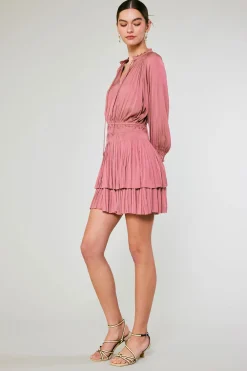 Outlet Aurelie Pleated Mini Dress Women Mini Dresses