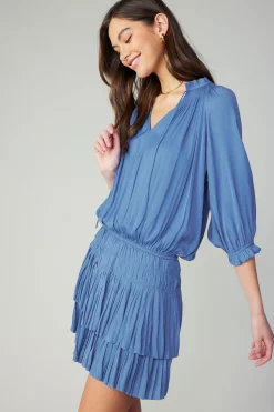 Outlet Aurelie Pleated Mini Dress Women Mini Dresses