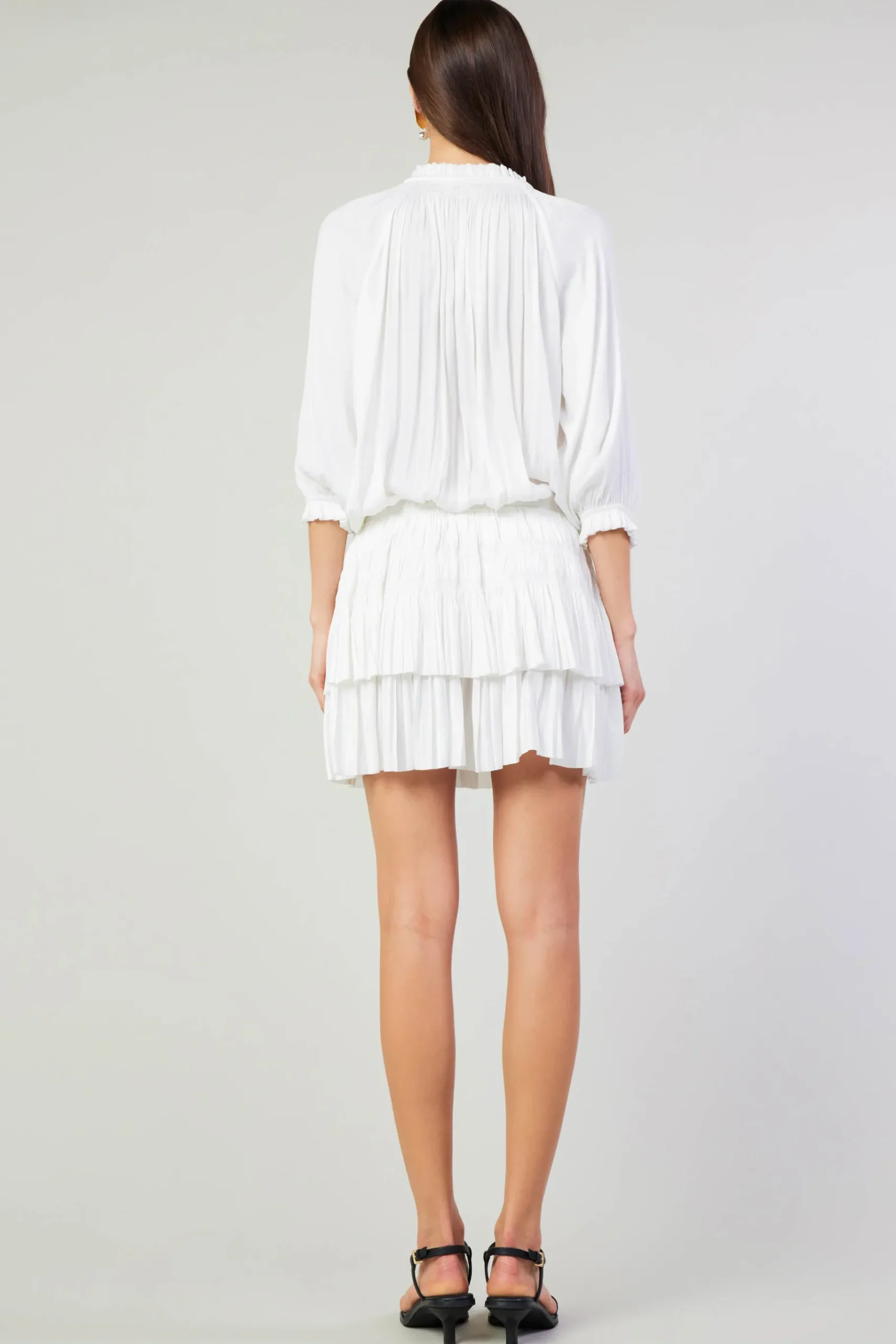 Hot Aurelie Pleated Mini Dress Women Mini Dresses