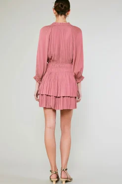 Outlet Aurelie Pleated Mini Dress Women Mini Dresses