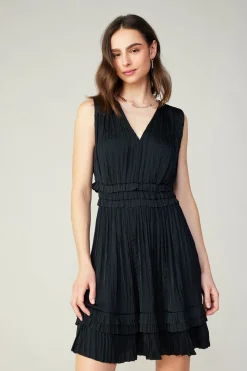 Outlet Aurora Crinkle Pleated Mini Dress Women Mini Dresses