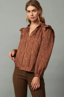 Discount Autumn Puff Sleeve Blouse Women Long Sleeve Tops