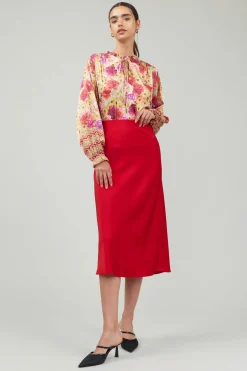 Outlet Bias Midi Skirt Women Skirts