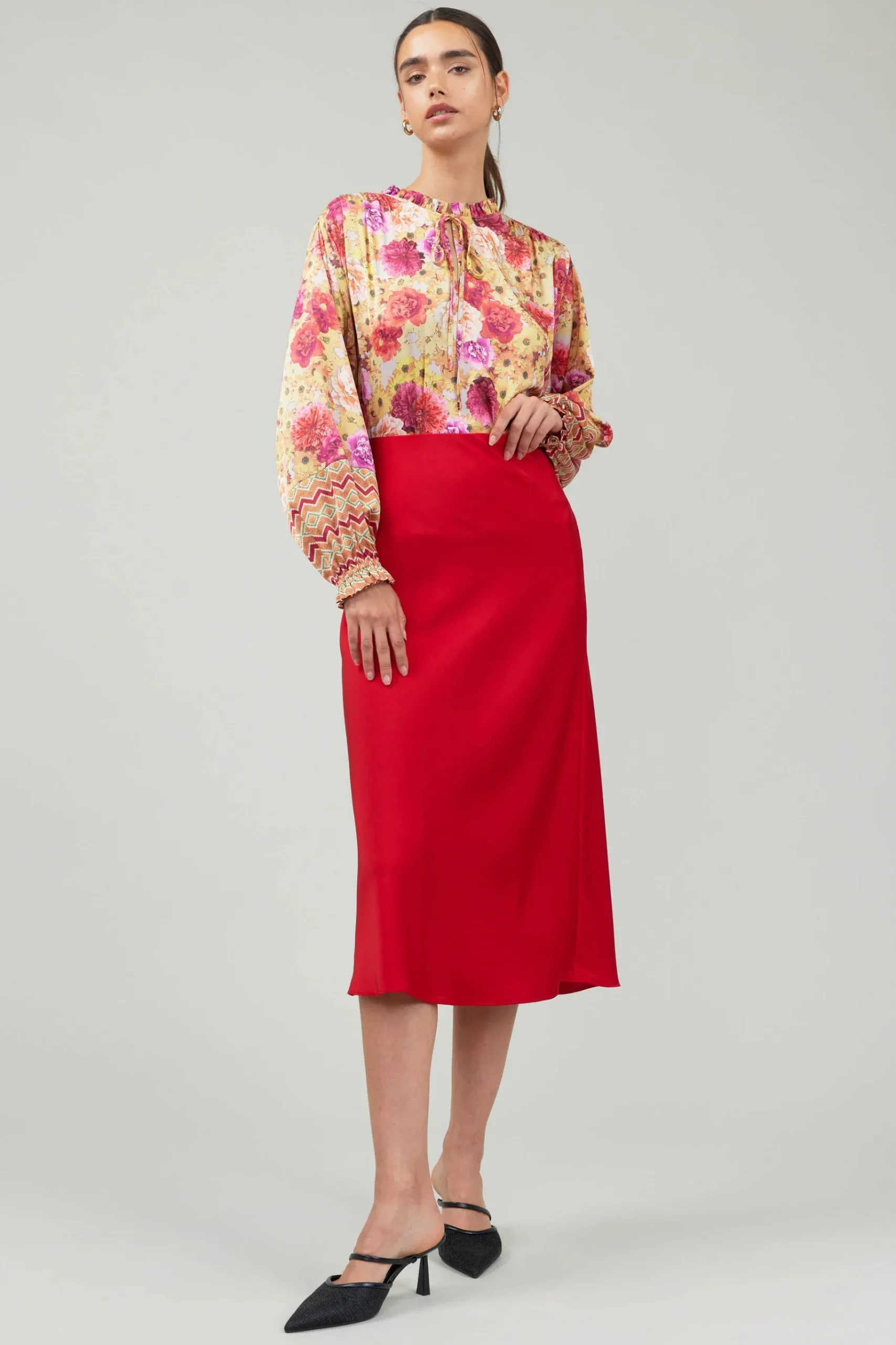 Outlet Bias Midi Skirt Women Skirts
