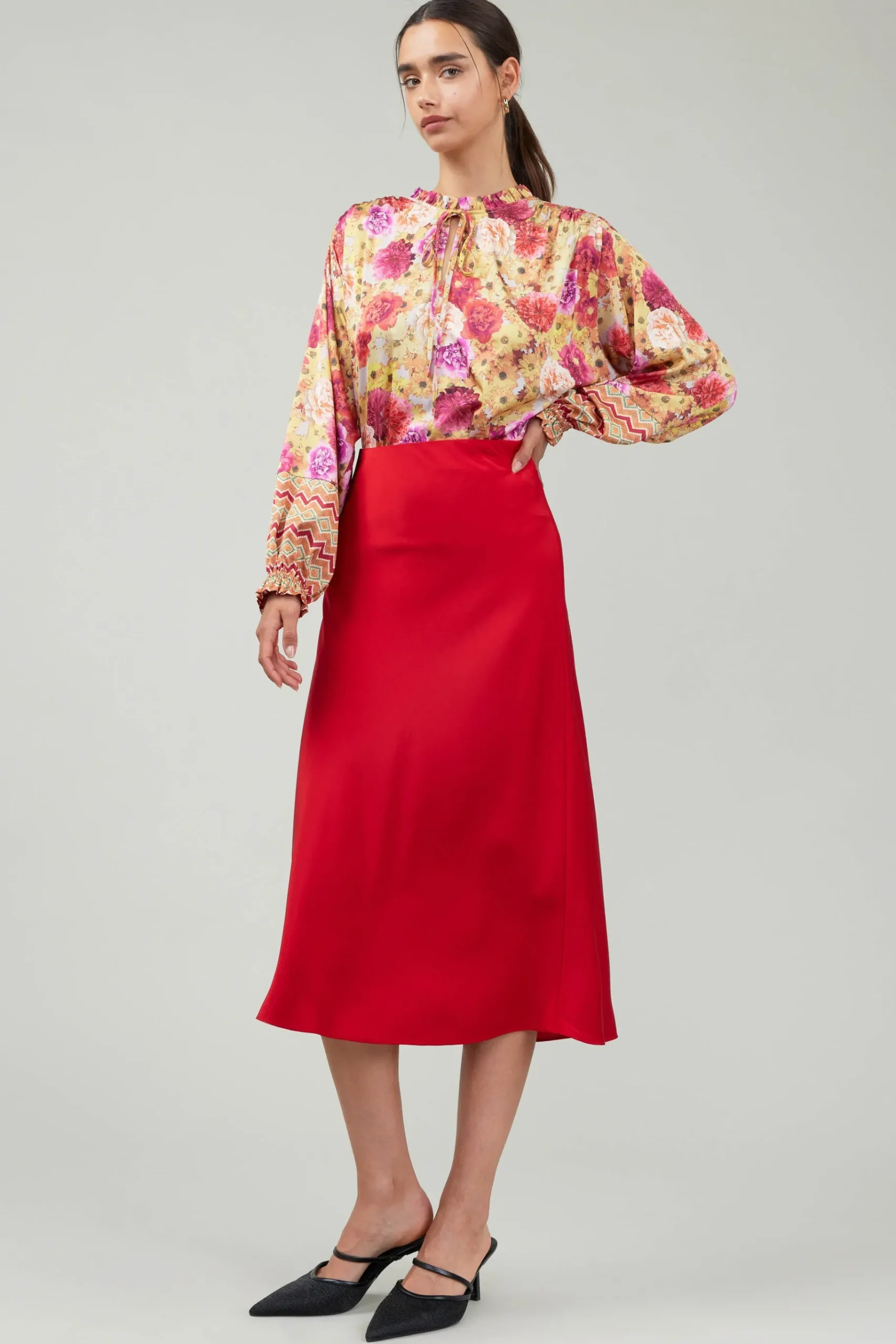 Outlet Bias Midi Skirt Women Skirts