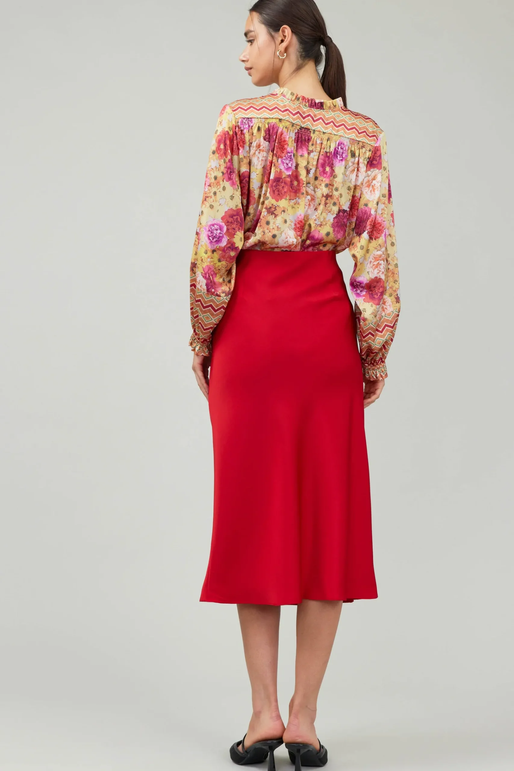Outlet Bias Midi Skirt Women Skirts