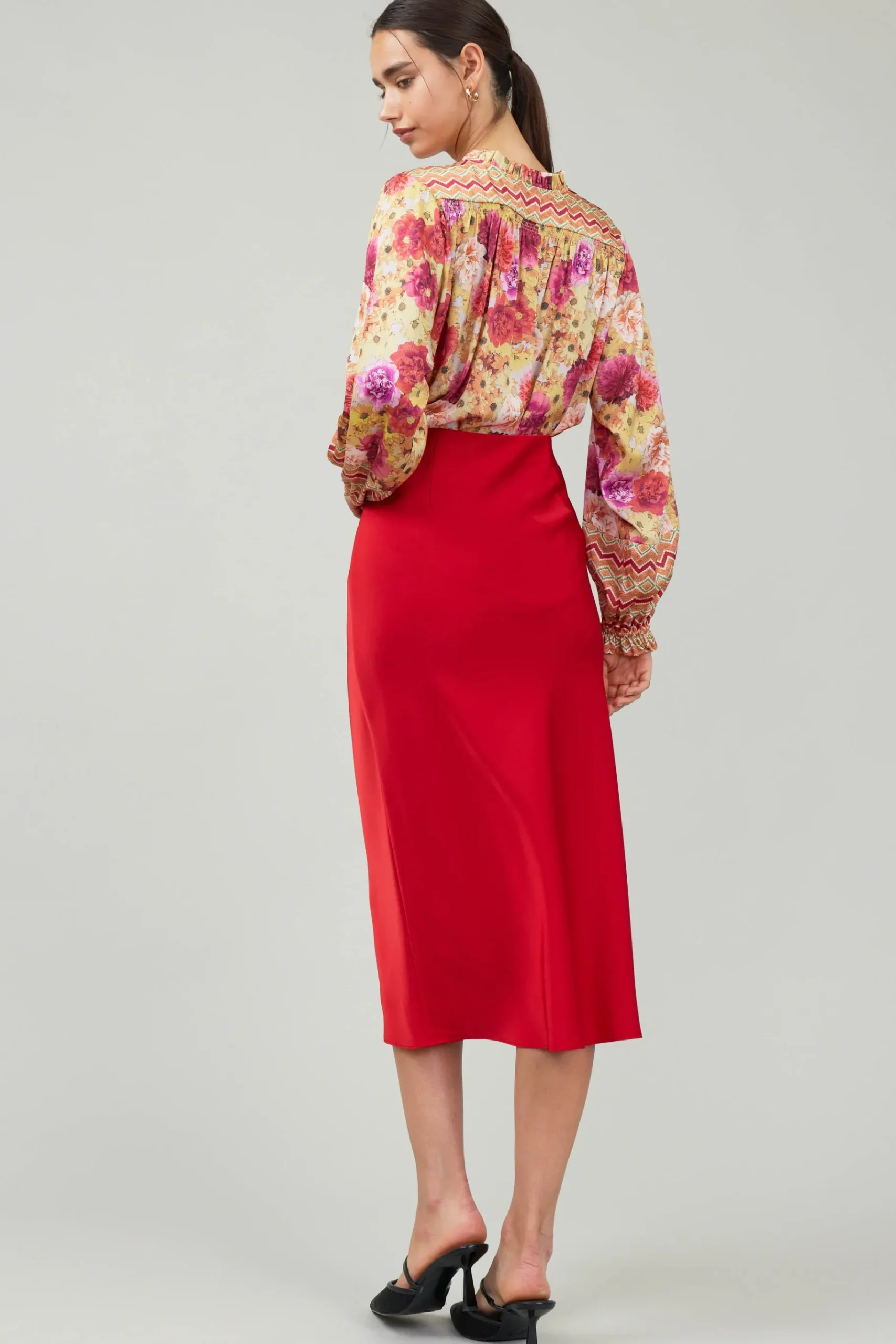 Outlet Bias Midi Skirt Women Skirts