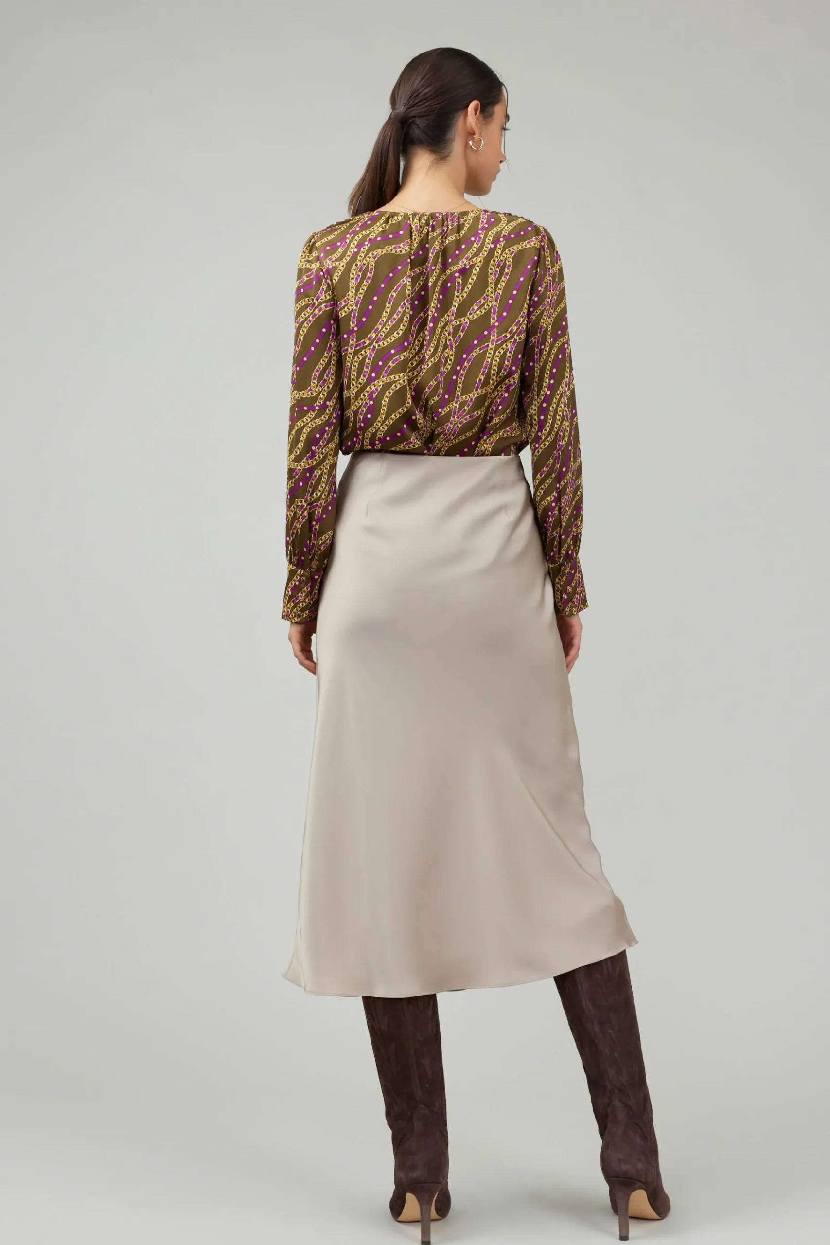 Outlet Bias Midi Skirt Women Skirts