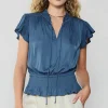 Hot Blair Smocked Top Women Short Sleeve Tops