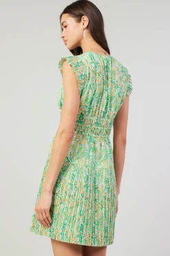 New Briene Pleated Mini Dress Women Mini Dresses