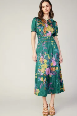 Fashion Brooklyn Floral Midi Dress Women Midi Dresses