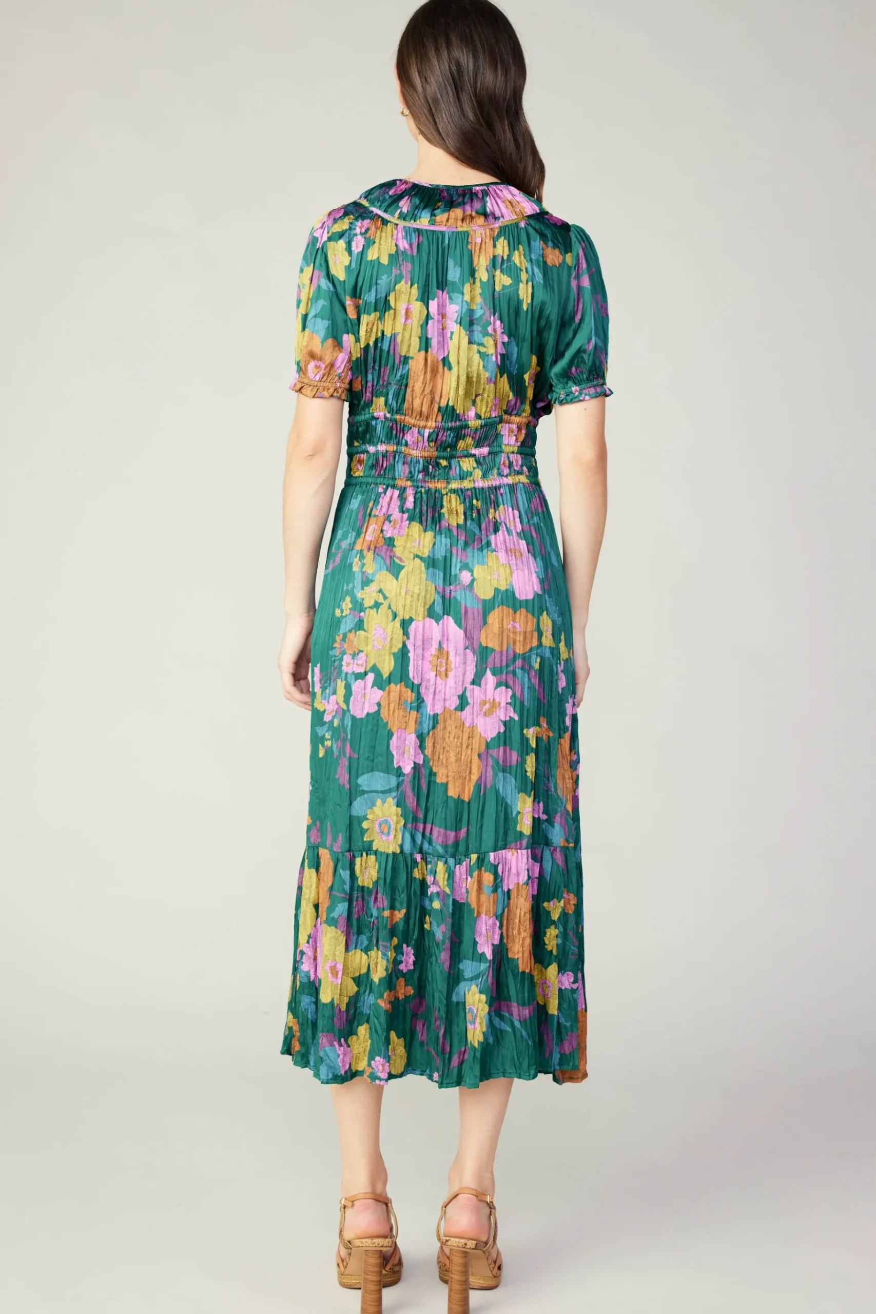 Fashion Brooklyn Floral Midi Dress Women Midi Dresses