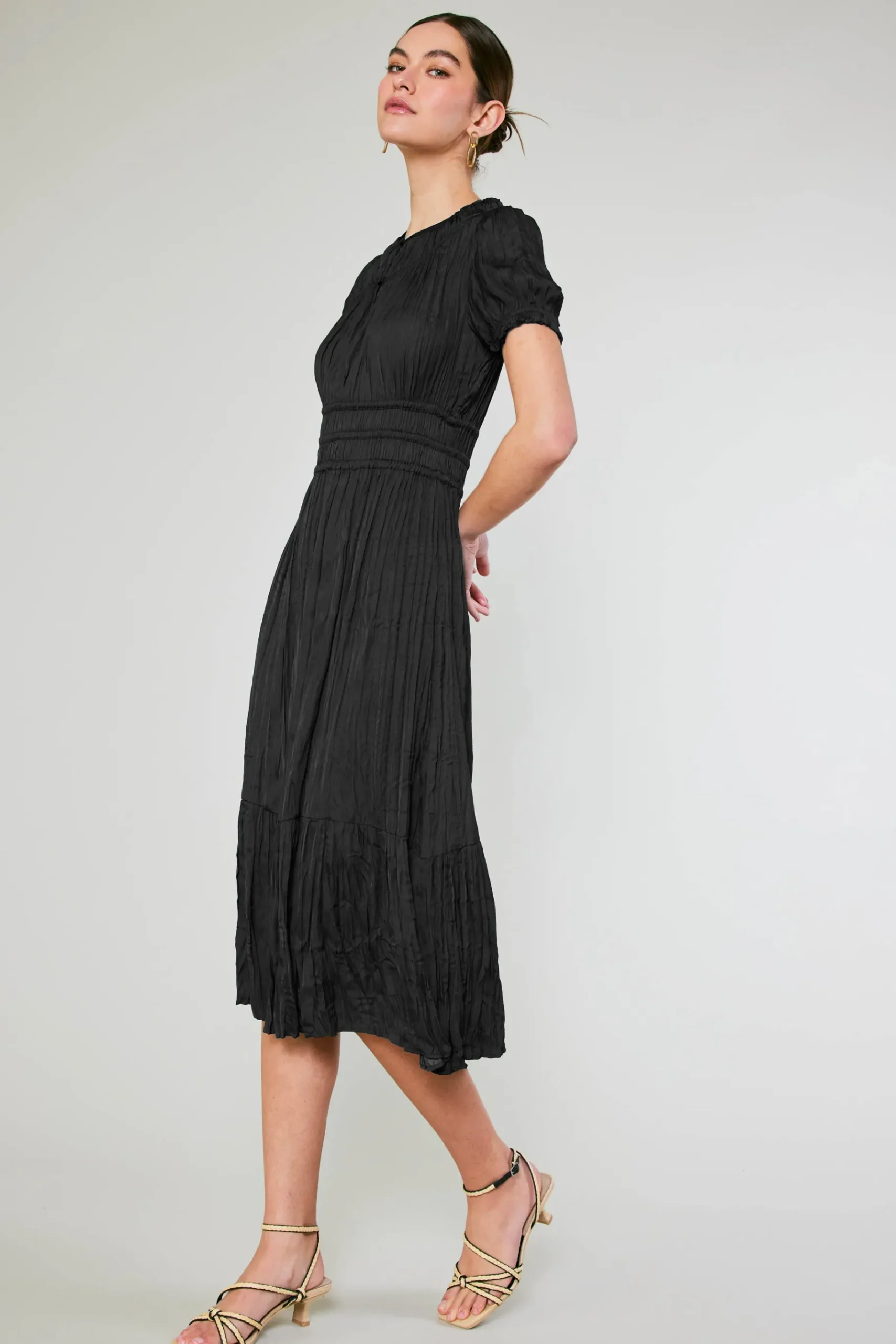 Outlet Brooklyn Pleated Midi Dress Women Midi Dresses