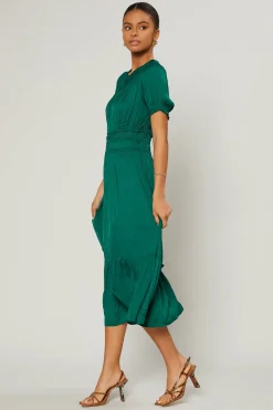 New Brooklyn Pleated Midi Dress Women Midi Dresses