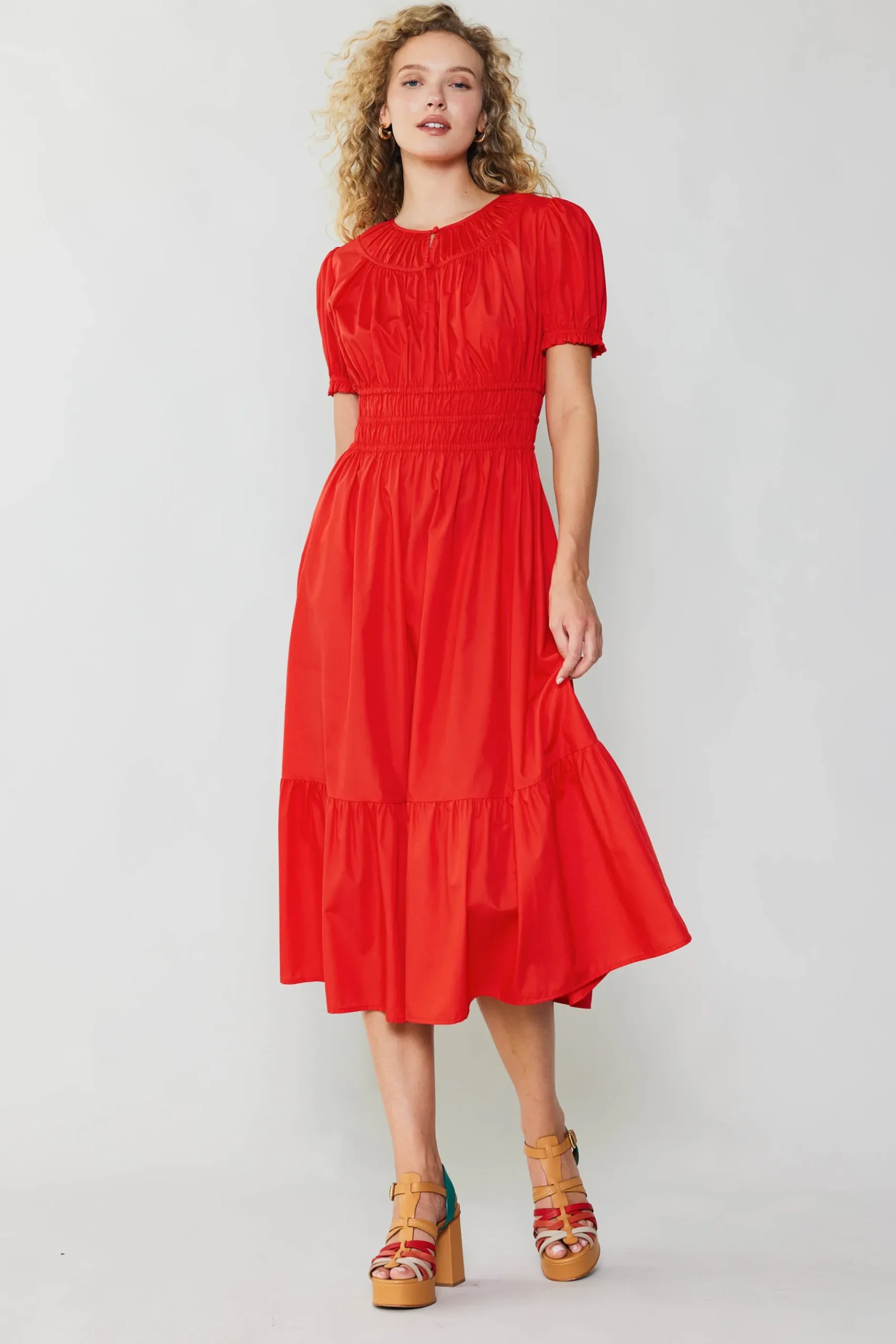 Online Brooklyn Poplin Midi Dress Women Midi Dresses
