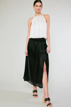 Outlet Bubble Hem Blouse Women Sleeveless Tops