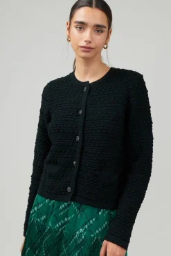 New Button Up Tweed Cardigan Women Cardigans