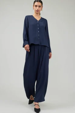 Online Buttondown Blouse Women Long Sleeve Tops
