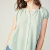 Clearance Buttoned Cotton Blouse Women Sleeveless Tops | Short Sleeve Tops