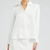 New Buttonup Collared Shirt Women Long Sleeve Tops