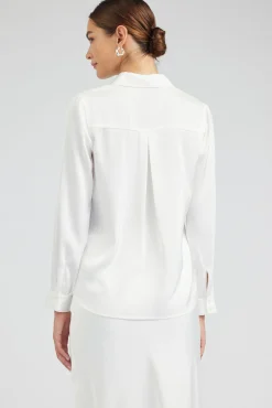 New Buttonup Collared Shirt Women Long Sleeve Tops