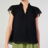Online Cap Sleeve Blouse Women Short Sleeve Tops