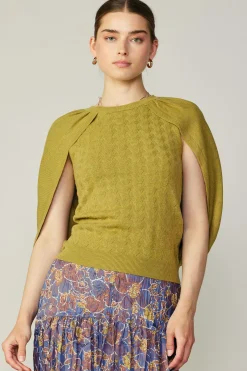 Outlet Cape Layered Sweater Top Women Sweaters