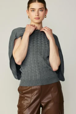 Clearance Cape Layered Sweater Top Women Sweaters