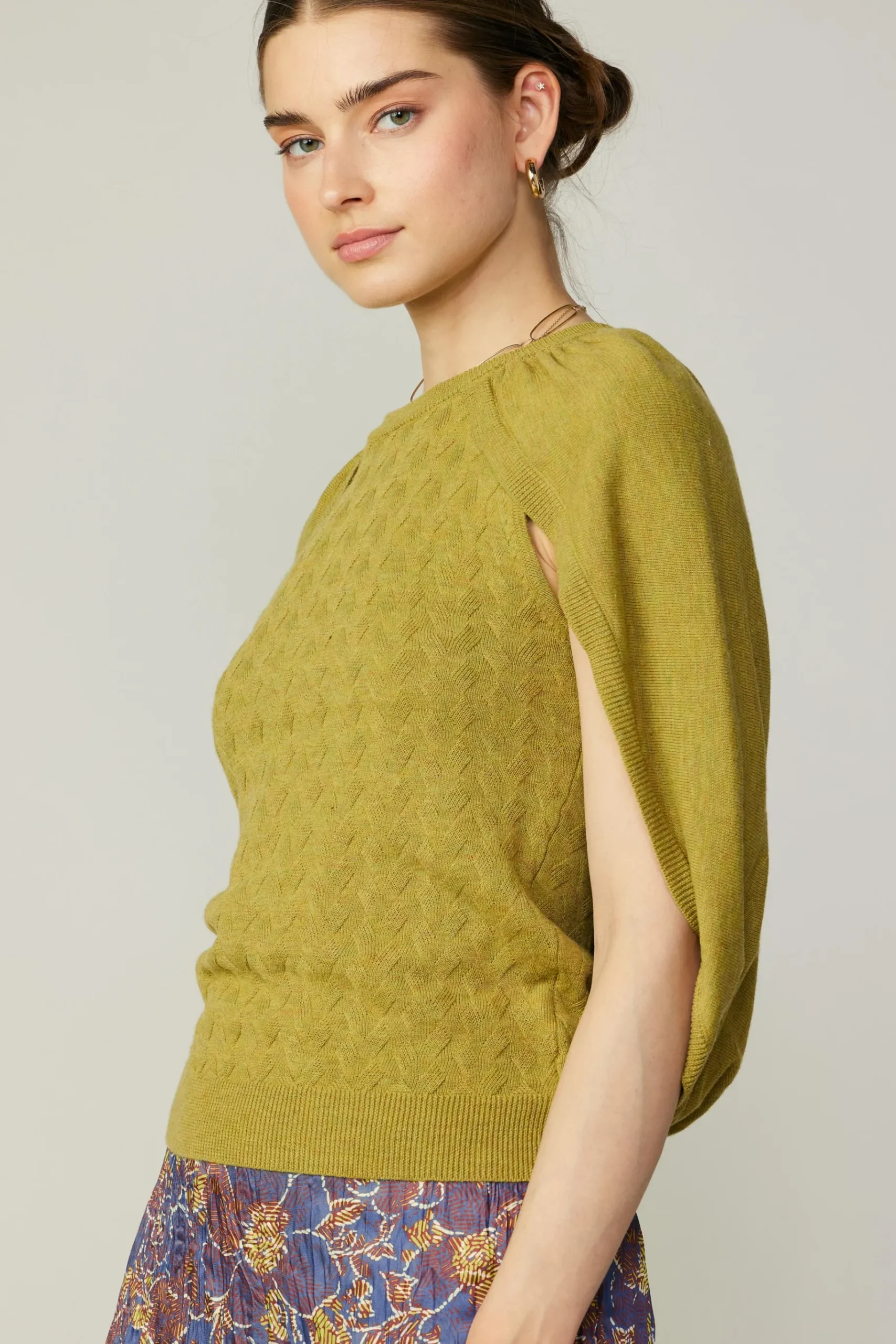 Outlet Cape Layered Sweater Top Women Sweaters