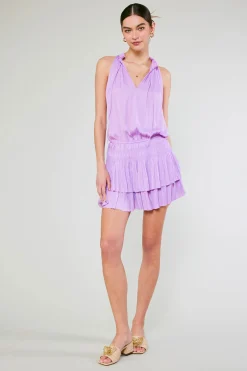 Clearance Cara Pleated Mini Dress Women Mini Dresses