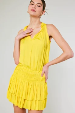 Fashion Cara Pleated Mini Dress Women Mini Dresses