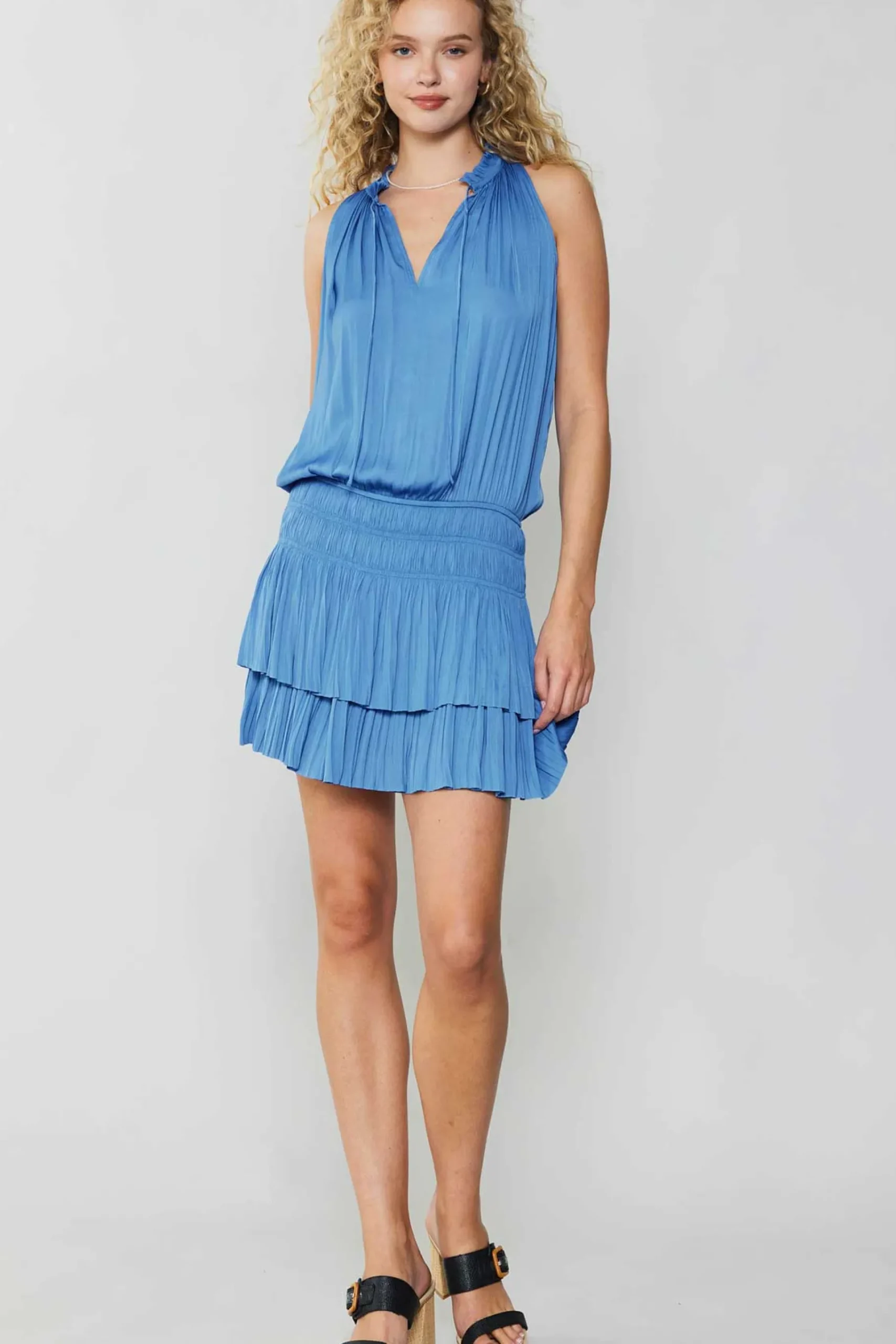 Online Cara Pleated Mini Dress Women Mini Dresses