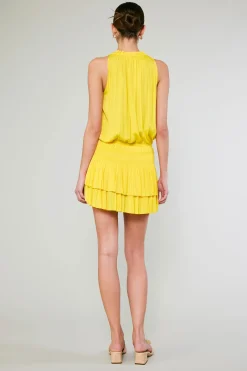 Fashion Cara Pleated Mini Dress Women Mini Dresses
