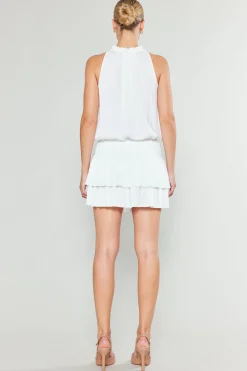 Clearance Cara Sleeveless Pleated Mini Dress Women Mini Dresses