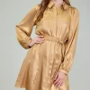 Sale Carmel Metallic Mini Dress Women Mini Dresses