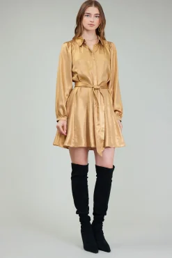Sale Carmel Metallic Mini Dress Women Mini Dresses