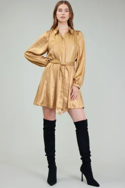 Sale Carmel Metallic Mini Dress Women Mini Dresses