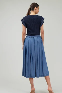 Discount Box Pleat Skirt Women Skirts