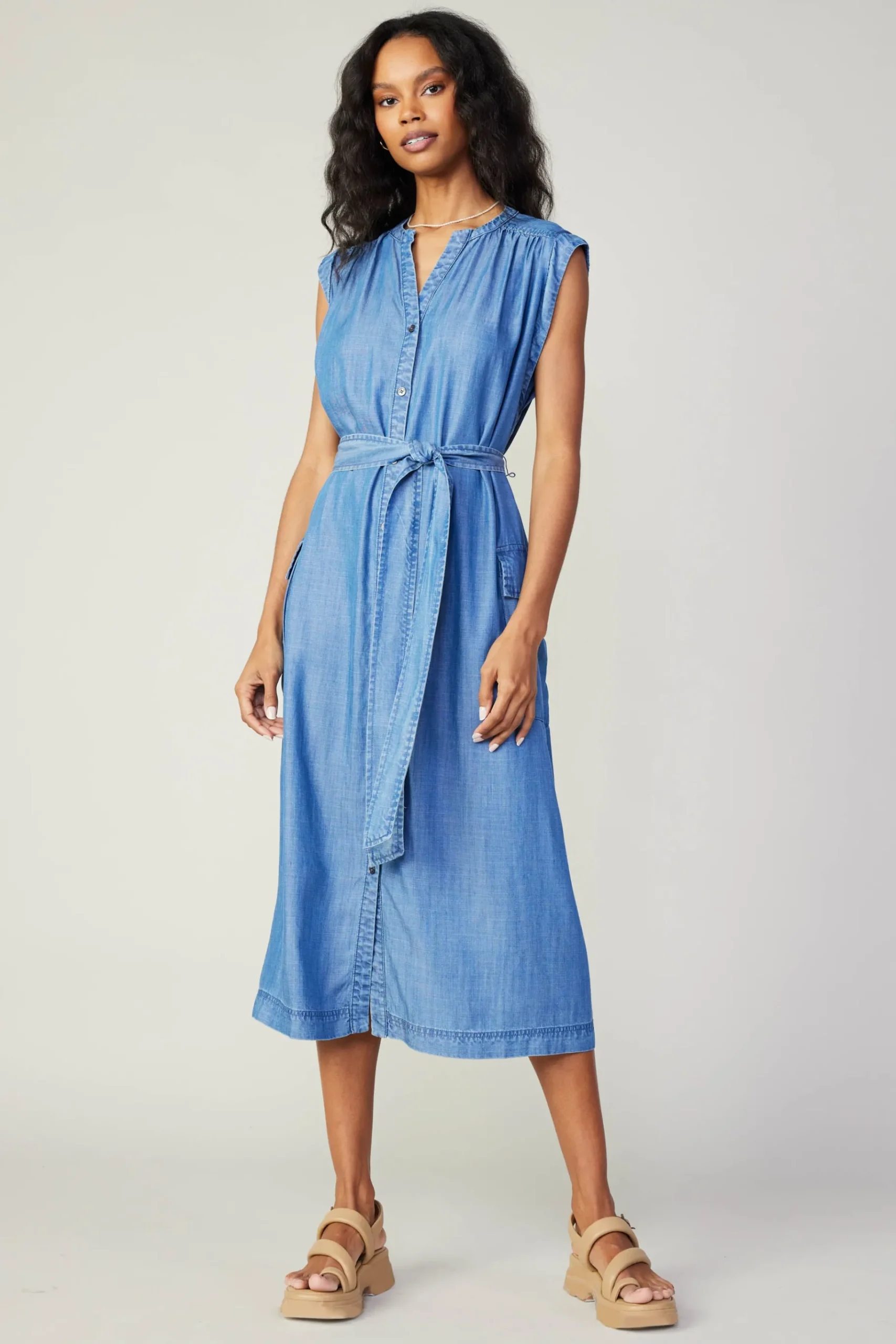 Best Buttondown Shirt Dress Women Midi Dresses